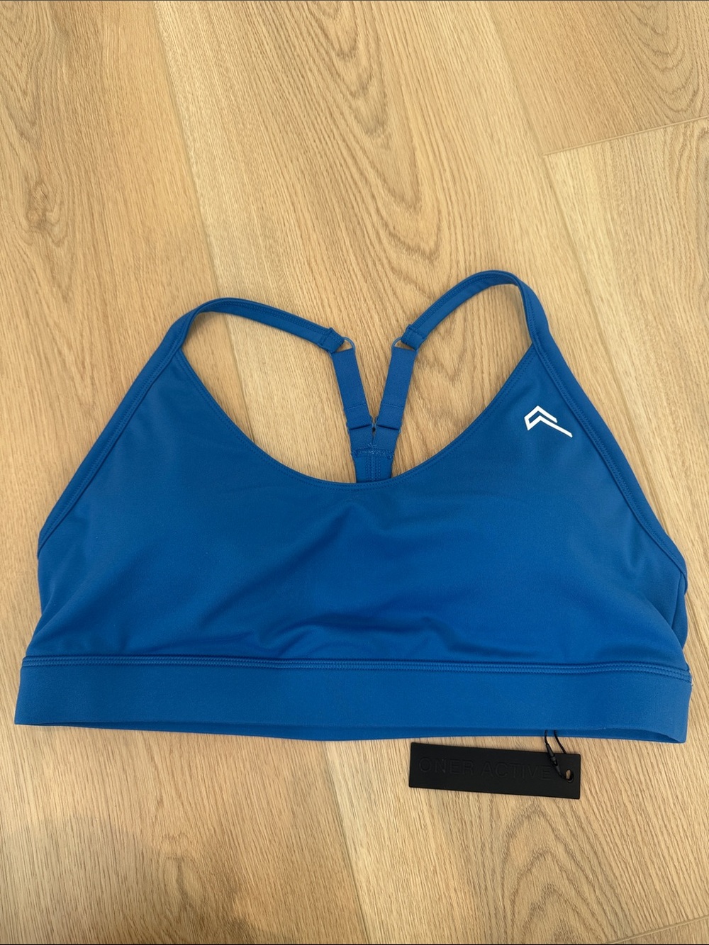 Oner Active Deep Blue Strappy T back Sports Bra XL